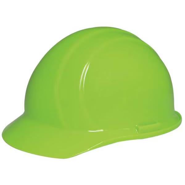Hard Hat, Polyethylene, 4 Point Pinlock, Type 1, Class E, Hi-Vis Lime, Mfr: 19760-A
