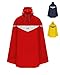 HOCK Premium Fahrrad Regenponcho 'Super Praktiko' mit Lüftung und seitlicher Armöffnung - 100% wasserdichter Fahrradponcho für Herren & Damen (Rot, XL)