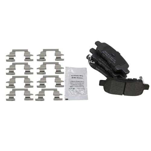 Image of TRQ Performance Rear Brake Pad and Rotor Set Semi Metallic Vented Coated | For 2003-2007 Nissan Murano 2004-2009 Quest