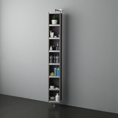 Kiamami Valentina - Colonne pivotante de 198cm avec étagères et Miroir