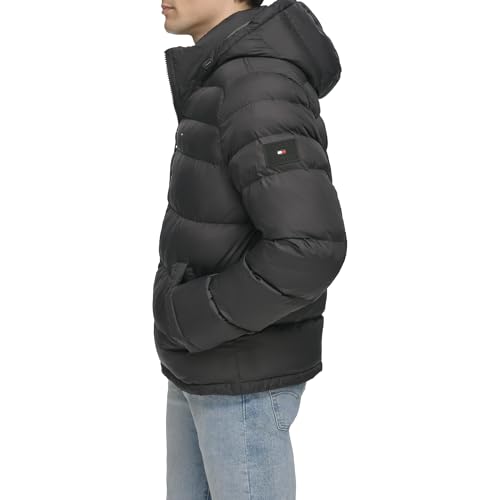 Image of Tommy Hilfiger Men's Down Alternative Hooded Puffer Jacket (Standard and Big & Tall)