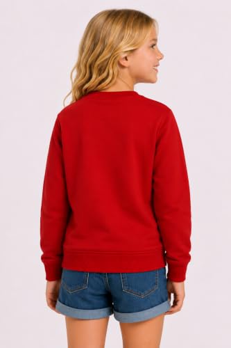 Image of DYCA By Bodycare Girls Full Sleeve Sweatshirt | Round Neck Comfortable Regular Fit | Casual Sweatshirt for Kids Everyday Wear
