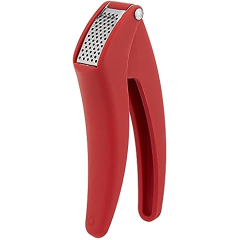 Kuhn Rikon Garlic Press 7” Red Cover