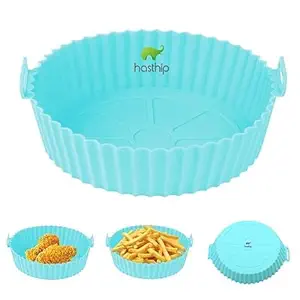 Air Fryer Liners, Round Silicone Basket Baking Tray, 6.8-inch Non-Stick Silicone Air Fryer Liners with Ear Handles, Air Fryers Accessories