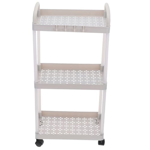 Carrito de Cocina Pequeño de plástico con 3 niveles, ruedas y diseño moderno para el hogar 2