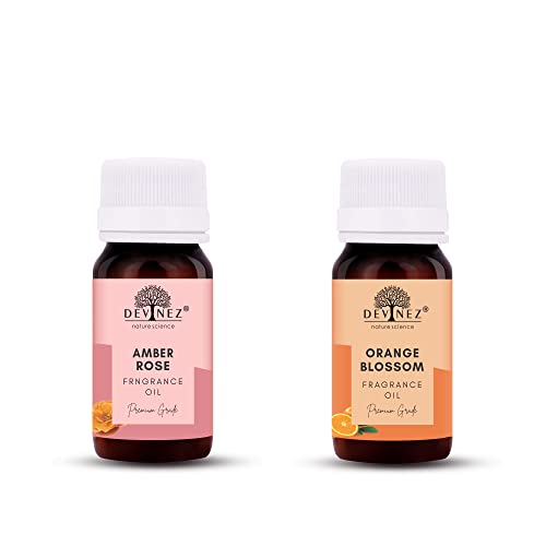 Image of Devinez Amber Rose, Orange Blossom Aroma Oil for Diffuser /Ultrasonic Aroma Diffuser /Tealight Diffuser /Reed Diffuser, 30ml Each