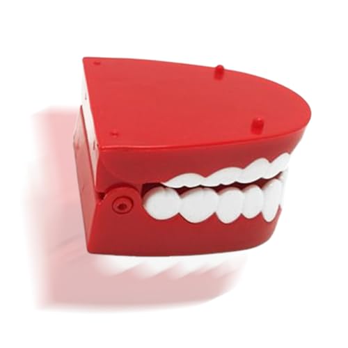 Generisch Juguete de cuerda con dientes traqueteos | Para reducir el estrés y como mordaza para fiestas | Juguete de broma para dientes y dientes, para niños, familia, amigos, adultos y niñas