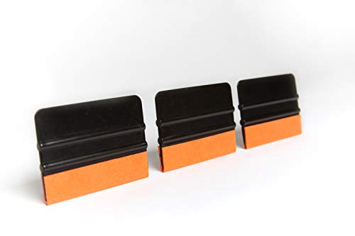 Vinyl Squeegee Applicators for Vinyl or Tint - 3 Pack - Felt Edge for Car Vinyl Tint Wallpaper - 4 Inch