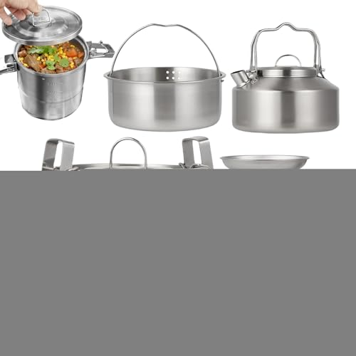 Ustensiles De Cuisine pour Camping, Set De Cuisine Au Feu De Camp, Équipement De Survie Poids Léger pour Plein Air, Famille, Randonnée, Adultes, Voyage, Pique-Nique Et Randonnée en Sac À Dos