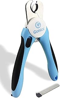 gonicc Dog & Cat Pets Nail Clippers and Trimmers - with Safety Guard to Avoid Over Cutting, Free Nail File, Razor Sharp Blade - for Large and Small Animals.