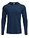 COOFANDY Mens Hoodies Summer Long Sleeve Rash Guard Shirts Lightweight Sun Protection Shirts for Fishing Navy Blue