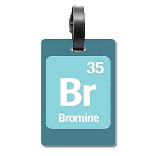 Étiquette pour valise de voyage Bromine : accessoire d'identification motif élément chimique