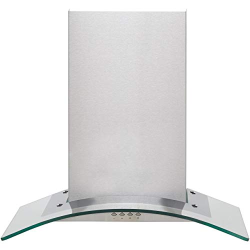 Baumatic BECH60GL 60 cm Chimney Cooker Hood - Stainless Steel / Glass