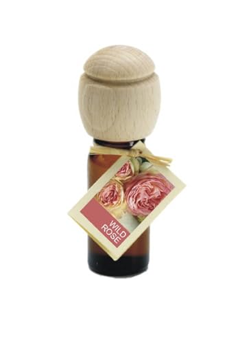 Piccolino Duftöl Raumduft mit Buchenholzkopf Diffuser Parfümöl Wildrose 10 ml