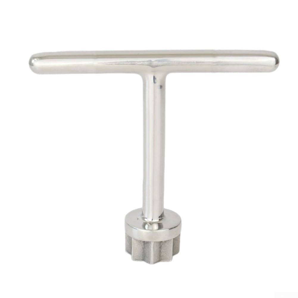 Todikaper Marine Yacht Deck Plates Wrench Key T Handle Fuel Filler Tool Labor-Saving Extended Handle