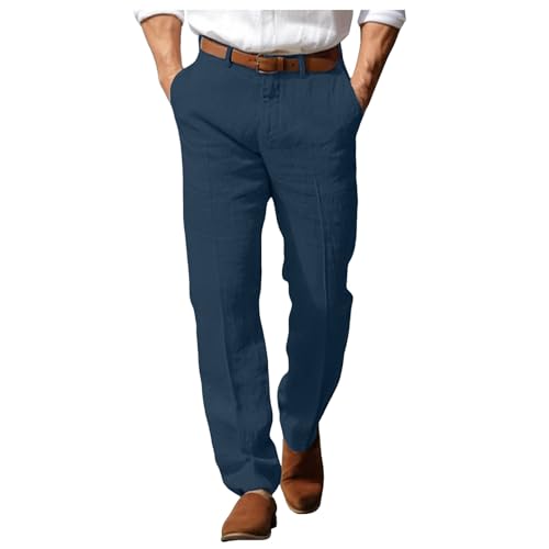 Pantalon lin femme été large léger et respirant mode taille haute