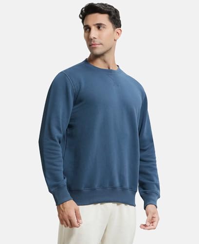 Image of Jockey US92 Men Super Combed Cotton Rich Fleece Sweatshirt with StayWarm Technology
