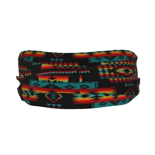 Manqinf Native American Indian Headbands Non Slip Sweatband Fashion Summer Hair Bands For Tennis,Basketball,Running,Gym,Working Out thumb #2