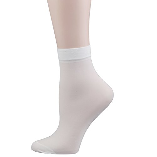 Image of Women's 10-12 Pairs Ankle High Sheer Nylon Socks