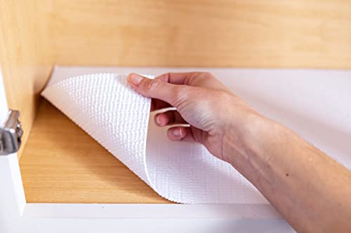 Smooth Top Easyliner For Cabinets & Drawers - Easy To Install & Cut To Fit - Shelf Paper & Drawer Liner Non Adhesive - Non Slip Shelf Liner For Ktichen & Pantry - 12In. X 24Ft. - White #TOP6