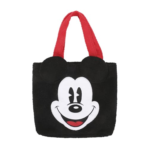 Bolso tote para mujer de Mickey Mouse Classic de Bioworld, sherpa, 12 pulgadas miniatura 1
