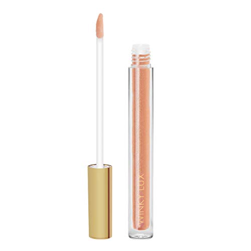 Winky Lux Glazed Lip Gloss, High-Pigment for Lasting Tint and Shine, Daily Makeup Item with Natural Jojoba and Coconut Oil for All-Day Moisture, 0.07 Oz, Coffee