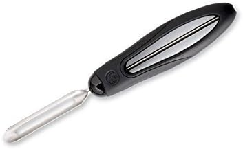 Pampered Chef #1071 Vegetable Peeler | Stainless Steel Fruit Potato Peeler | Easy Grip Handles | 7 1/4 Inch Black