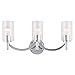 EGLO 203748A Devora 3-Light Transitional Vanity Light Damp Certificated Wall Sconce Bathroom Dimmable LED Mirror Lighting Fixture, Silver, 22-Inch