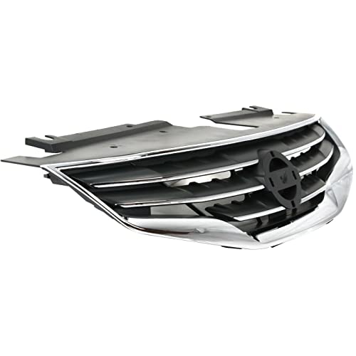 Fitrite Autoparts New Grille For 2010-2012 Nissan Altima Sedan, Chrome Shell/Black Insert, Made Of Plastic Ni1200236 62070Zx00A #TOP2