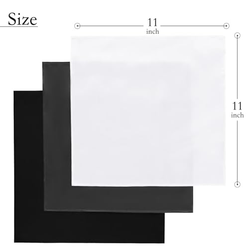 Image of MANSPHIL 100% Real Mulberry Silk Pocket Square for Men, 11x11 Inch Solid Handkerchiefs, Multi Colors