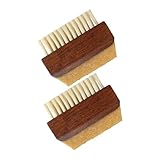Structure en bois : le manche en bois est robuste et offre une prise en main confortable pour un nettoyage optimal. brosse à chaussures pour le nettoyage de baskets et de chaussures