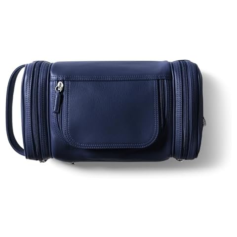 Leatherology Navy Blue Multi Pocket Toiletry Bag Cover