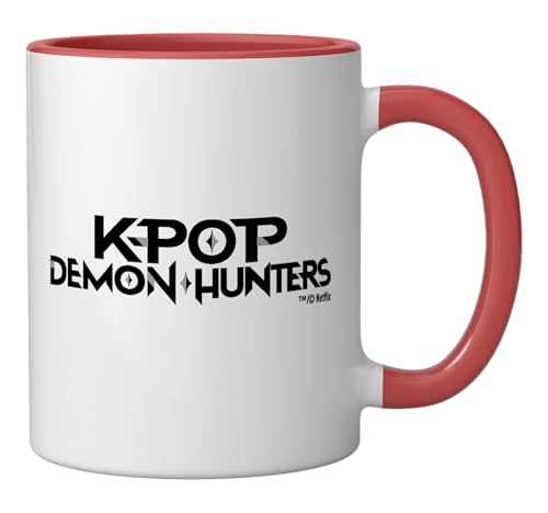 Taza de cerámica KPop Demon Hunters 11 oz rojo/blanco miniatura 2