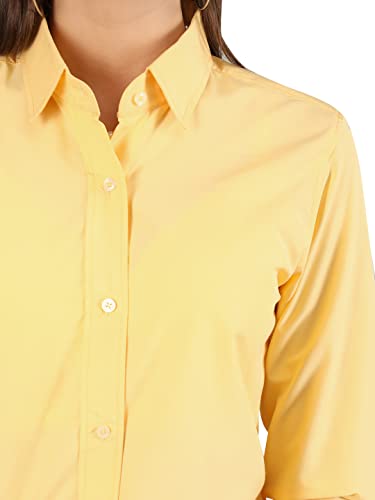 Image of CHKOKKO Women Solid Polycotton Regular Formal Shirt