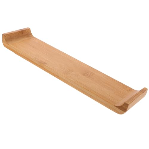 Bandeja rectangular japonesa para sushi de bambú miniatura 1