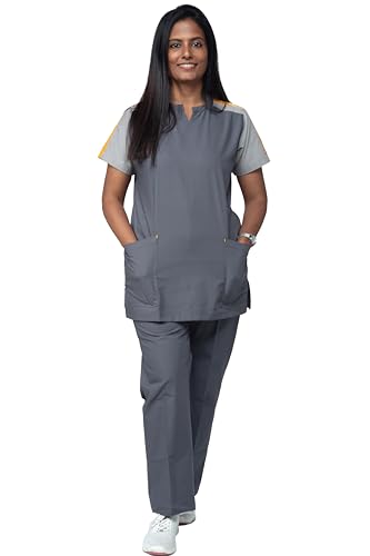Image of UNIFORM CRAFT Female Scrub Suit Designer DSDX04 - Ideal for Doctors, Dentists and Healthcare Professionals