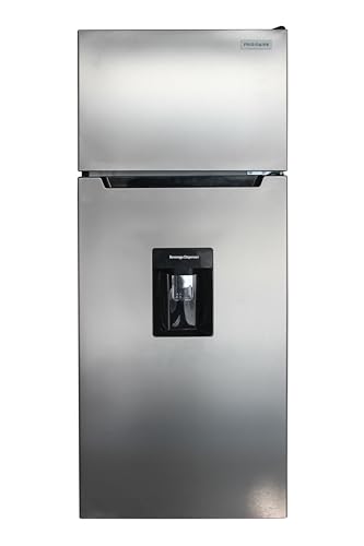 Frigidaire Platinum Fridge Freezer Combo, 7.5 cu. ft. Capacity Apartment Size Fridge with Freezer, Built-in Water Dispenser, Quicksilver