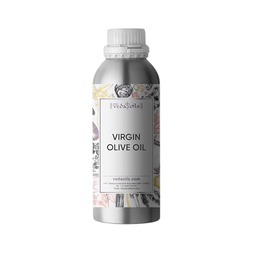 Image of VedaOils Virgin Olive Oil 500ml | Cold Pressed, Natural & Unrefined | Ideal for Skin Conditioning, Hair Care & Daily Wellness Use