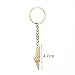 Stainless Steel Palestine in Arabic Map With Flag Keychain Jewelry (Gold)
