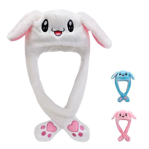 LYLPYHDP Bunny Hat, Funny Plush Bunny Hats, Plush Christmas Rabbit Hat, Party Cosplay Cute Animal Hats.