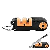Wezalget Sacapuntas plegable para exteriores, sacapuntas de bolsillo 6 en 1 - Afilador de corte de herramienta de afilado de bolsillo portátil | Suministros para exteriores Herramienta de