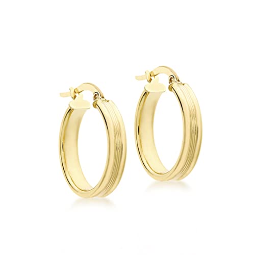 Boucles d'oreilles créoles or jaune 9ct cadeau idéal anniversaire fête des mères