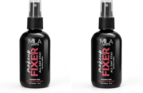 Image of Mila Beaute Makeup Fixer I Smooth Matt Finish I Non Sticky & Long Lasting I Hydrating with Aloe Vera and Vitamin E | 75ml (Pack of 2)