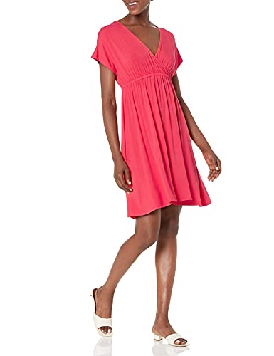 Image of Amazon Essentials Women's V Neck Elastic Waist Surplice Dress (Available in Plus Size)