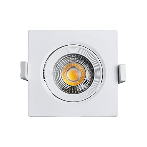 SPOT LED QUADRADO DIRECIONAVEL EMBUTIR 7W BRANCO FRIO 6500k BIVOLT - GALAXY