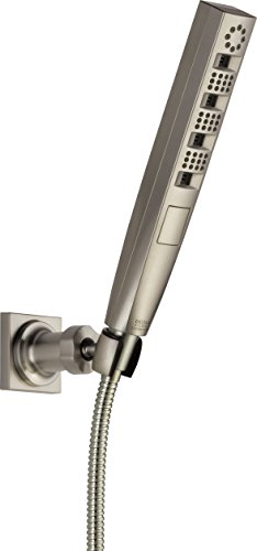 Delta Faucet 5-Spray Touch-Clean H2Okinetic Wall-Mount Hand Held Shower with Hose, Stainless 55140-SS