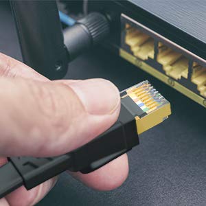 Deego Cat 8 Ethernet Cable 50 Ft, High Speed Flat Network Cable Shielded, 40Gbps 2000Mhz Lan Ethernet Cable U/Ftp 30Awg With Gold Plated Rj45 Connector For Gaming, Router, Modem, Pc, Ps4, Ps5 #TOP6