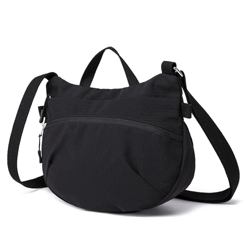 Bolso cruzado pequeño de nylon para mujer, liviano y resistente al agua miniatura 1
