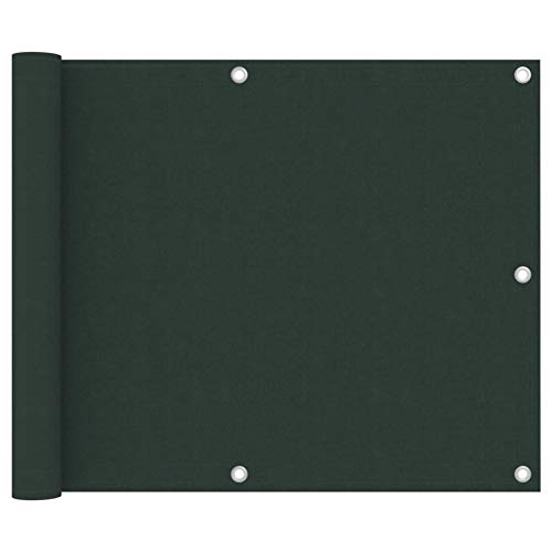 Gecheer Balcony Screen Dark Green 75x400cm Oxford Fabric Model134997