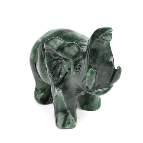 Estatua de Elefante de Jade para Decoración miniatura 5